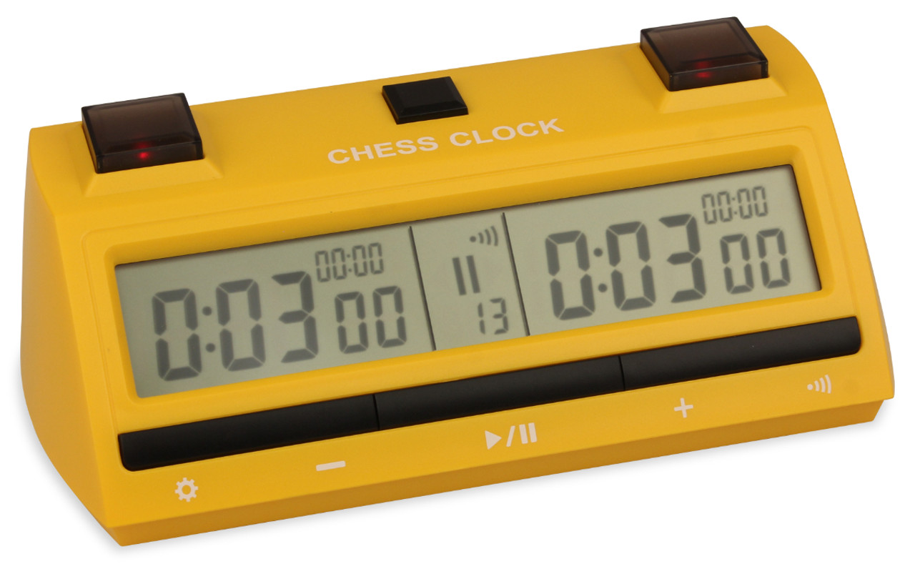 The Chess Store Tournament Digital Chess Clock - Yellow - The Chess Store