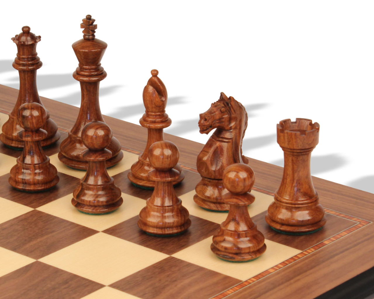 11 Classic Folding Chess Set - Walnut Wood Board – Chess Forum