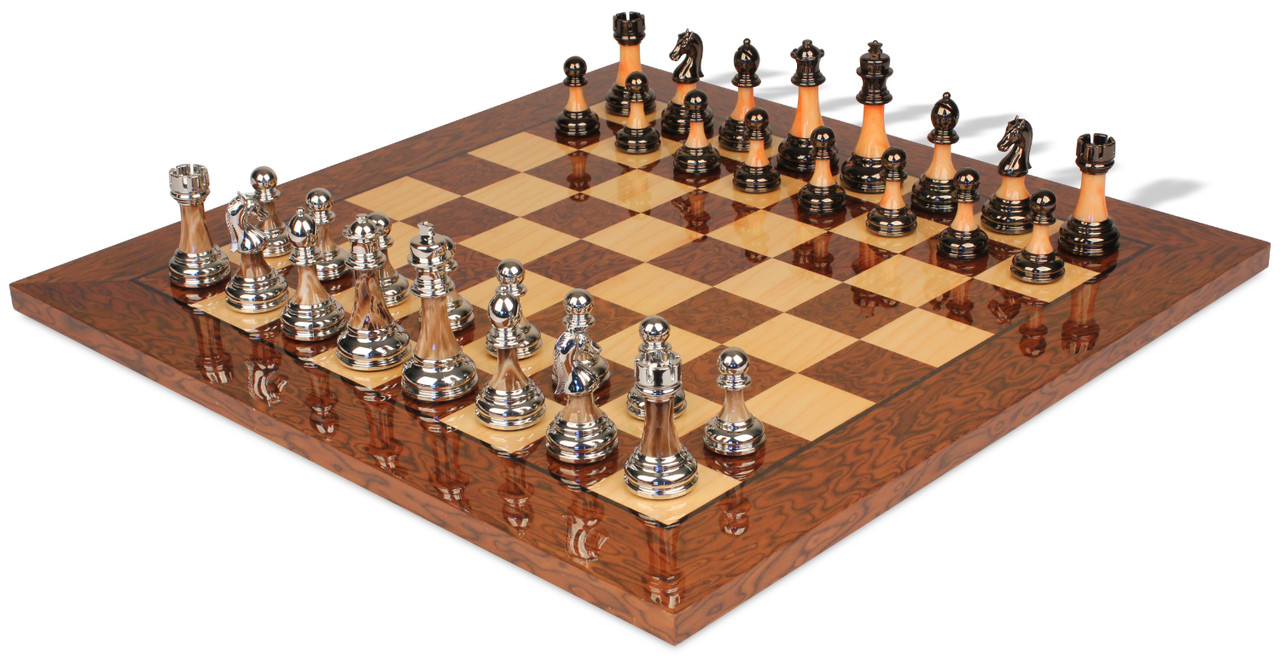 Wood and Acrylic Chess Set