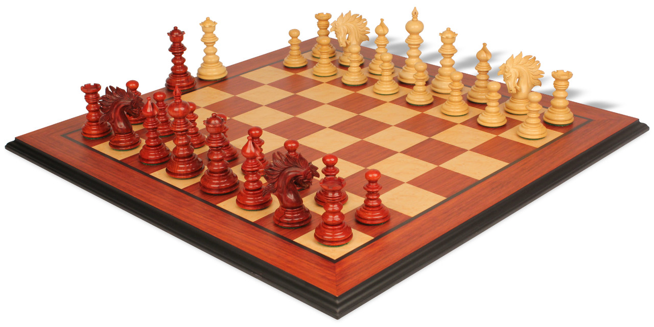 Chess Set – Strategos Staunton – Padauk – 4.25” King – The Chess Set – Strategos Staunton – Padauk – 4.25” King – The