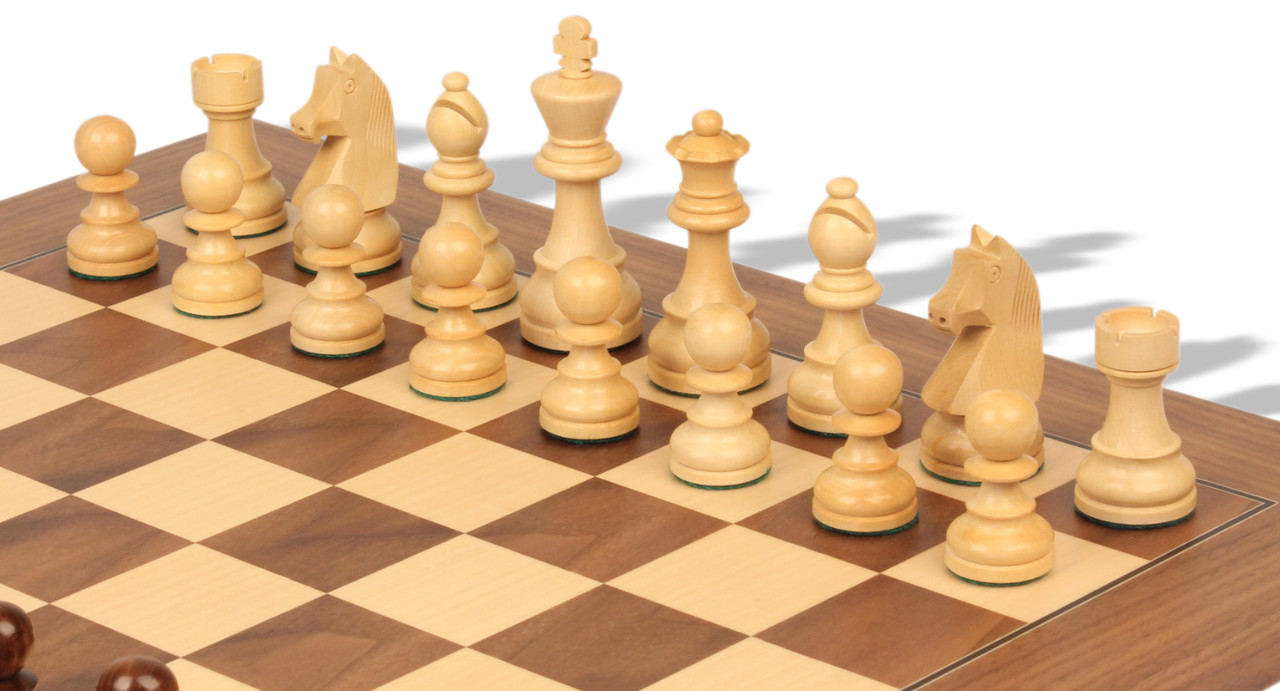 クラシックチェス Tournament German Knight Chess Set: 3.75-Inch King
