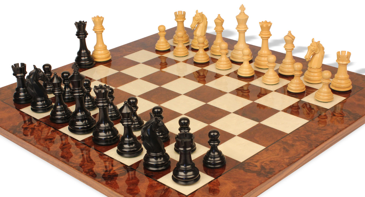 American Made Walnut Wood Chess Set from DutchCrafters Amish Furniture