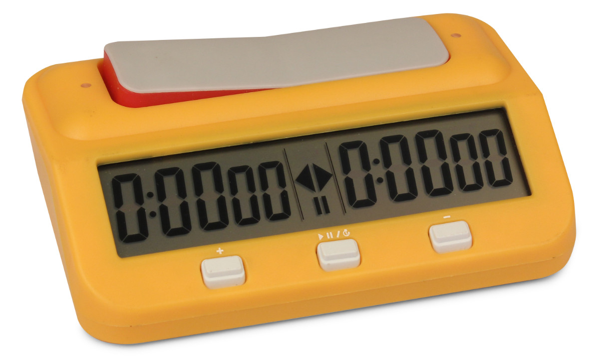 The Chess Store Basic Digital Chess Clock - Yellow - The Chess Store