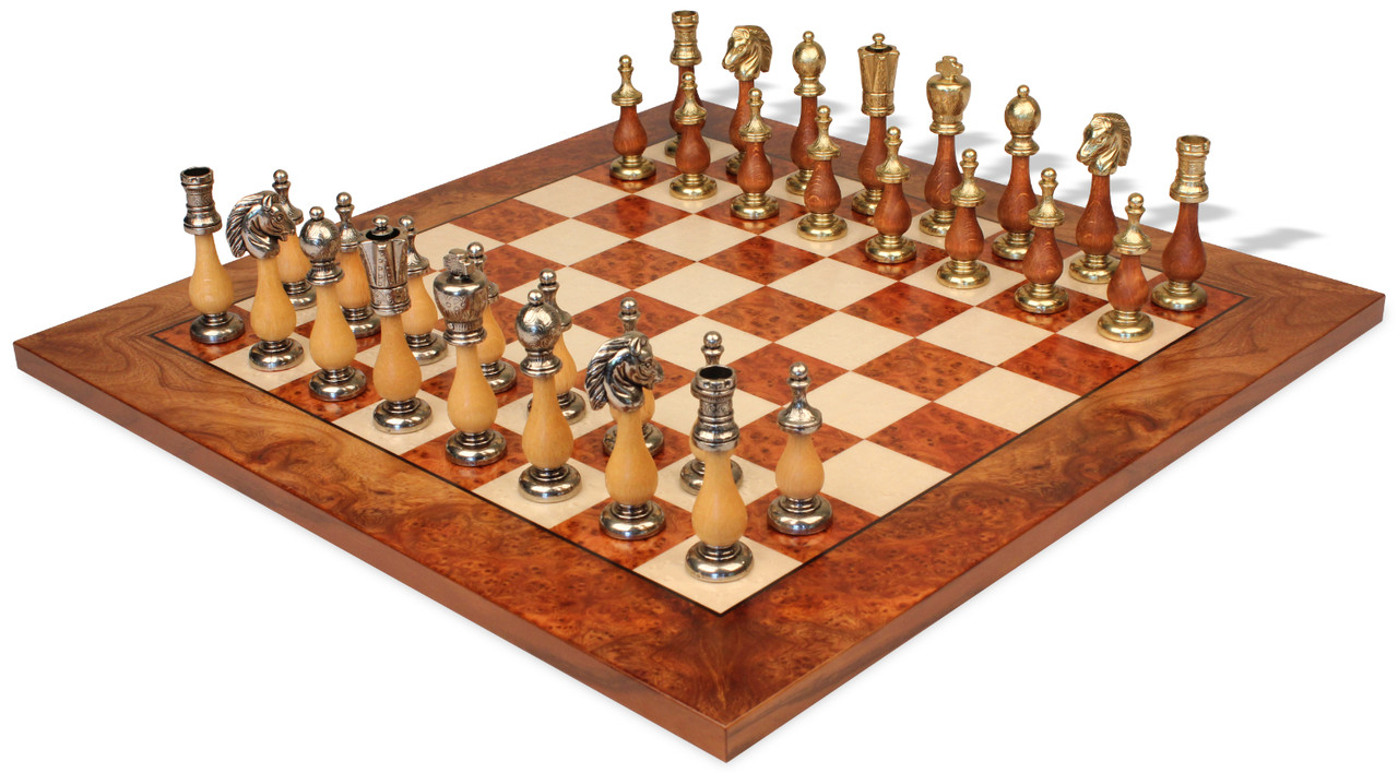 kasparov chess set silver