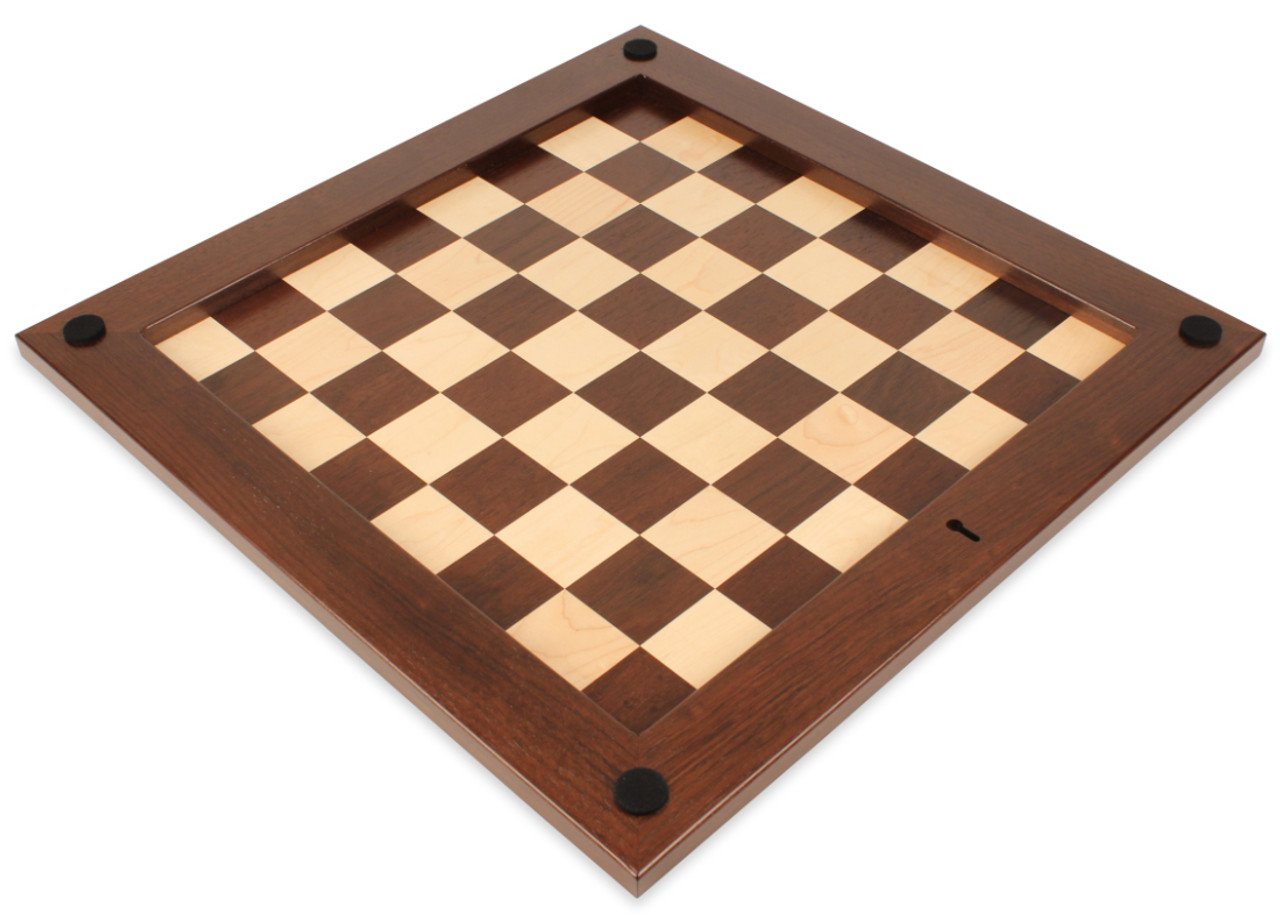 Chess Board – Mission Craft Walnut – 2.25” Squares – The Chess Store