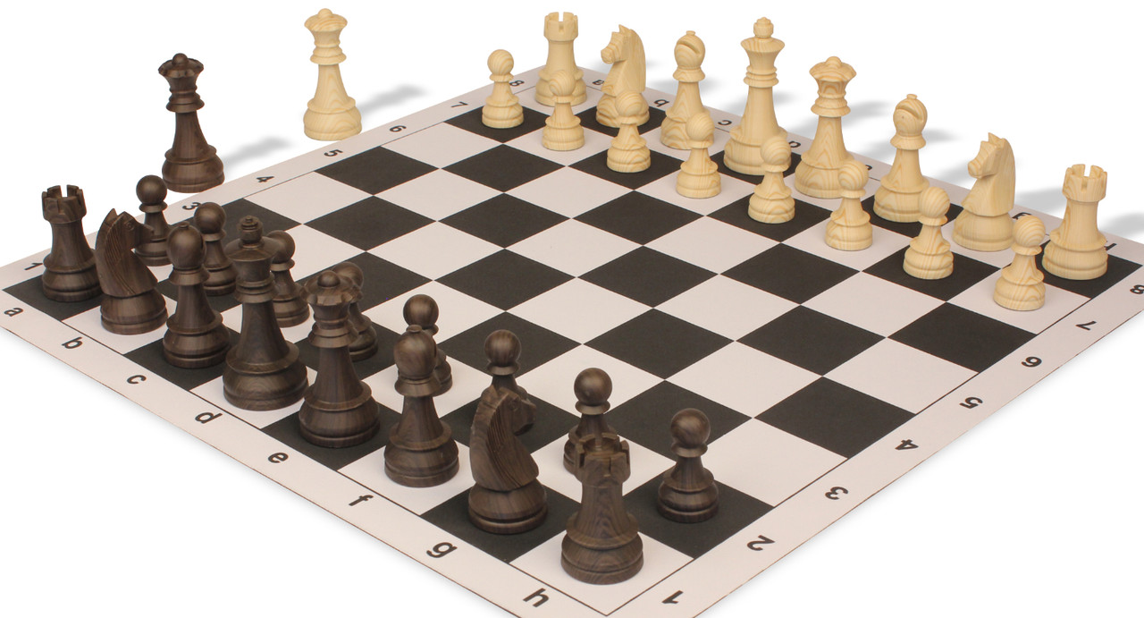 Chess Pieces 3 Black Chessboard Setup Board Game (Download Now) 