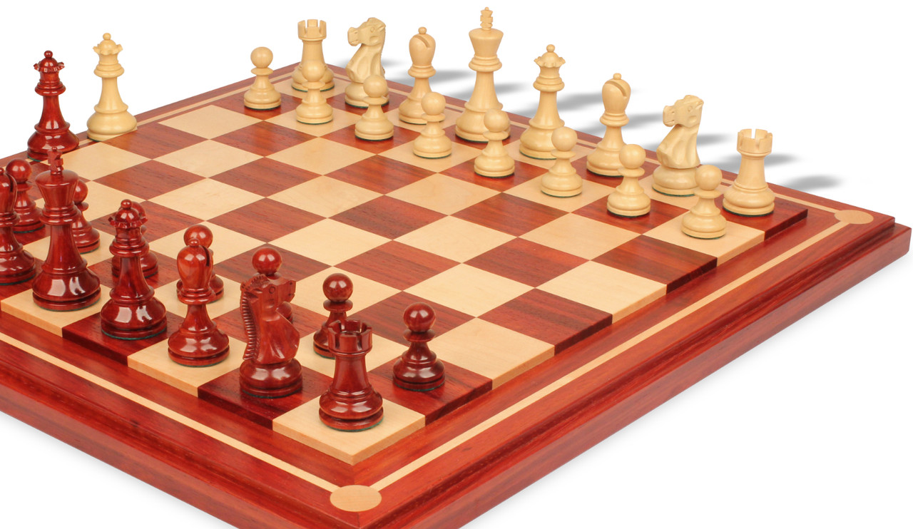 VTG Chessmaster Choice Of Champions Wooden Natural Burgundy Complete No  Board