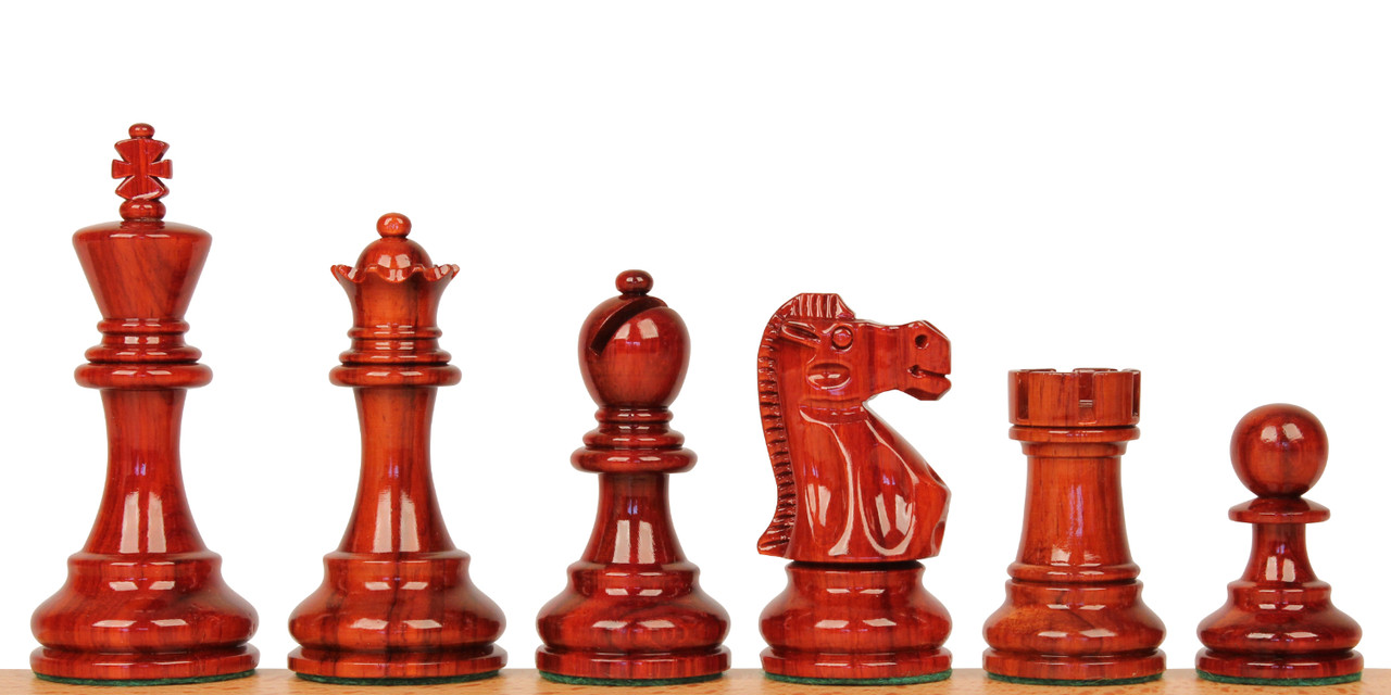 Deluxe Old Club Staunton Chess Set Padauk & Boxwood Pieces with Mission  Craft Padauk Chess Board - 3.75 King - The Chess Store