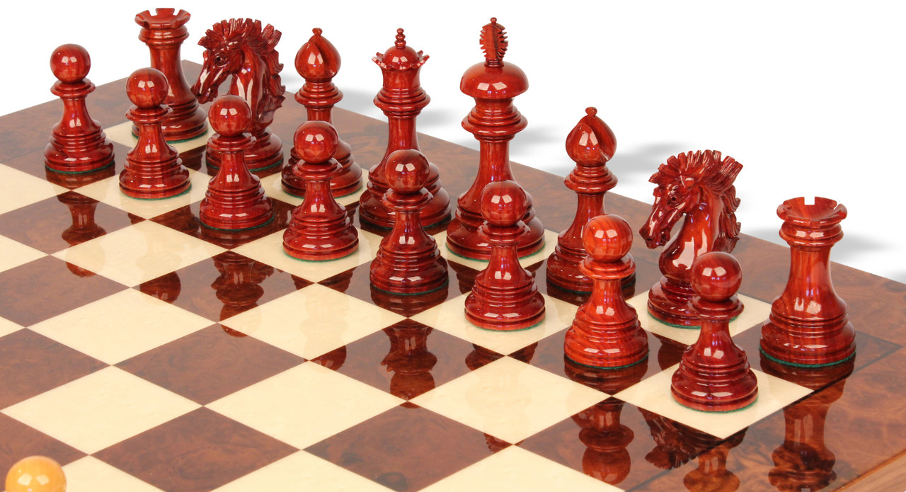 The sheffield Series chess pieces Boxwood & Padauk 4.4 King