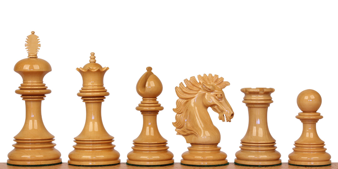 The sheffield Series chess pieces Boxwood & Padauk 4.4 King