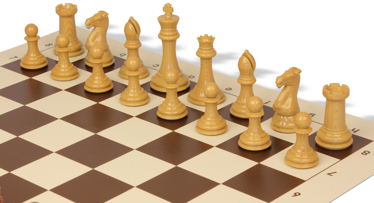 Analysis-Size Vinyl Rollup Chess Board Brown & Buff - 1.5 Squares - The  Chess Store
