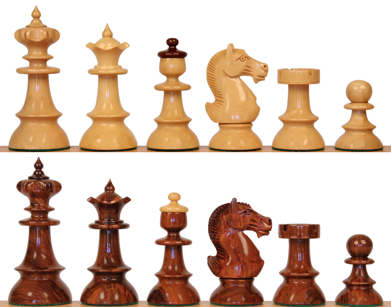 Vienna Coffee House Antique Reproduction Chess Set Lacquered
