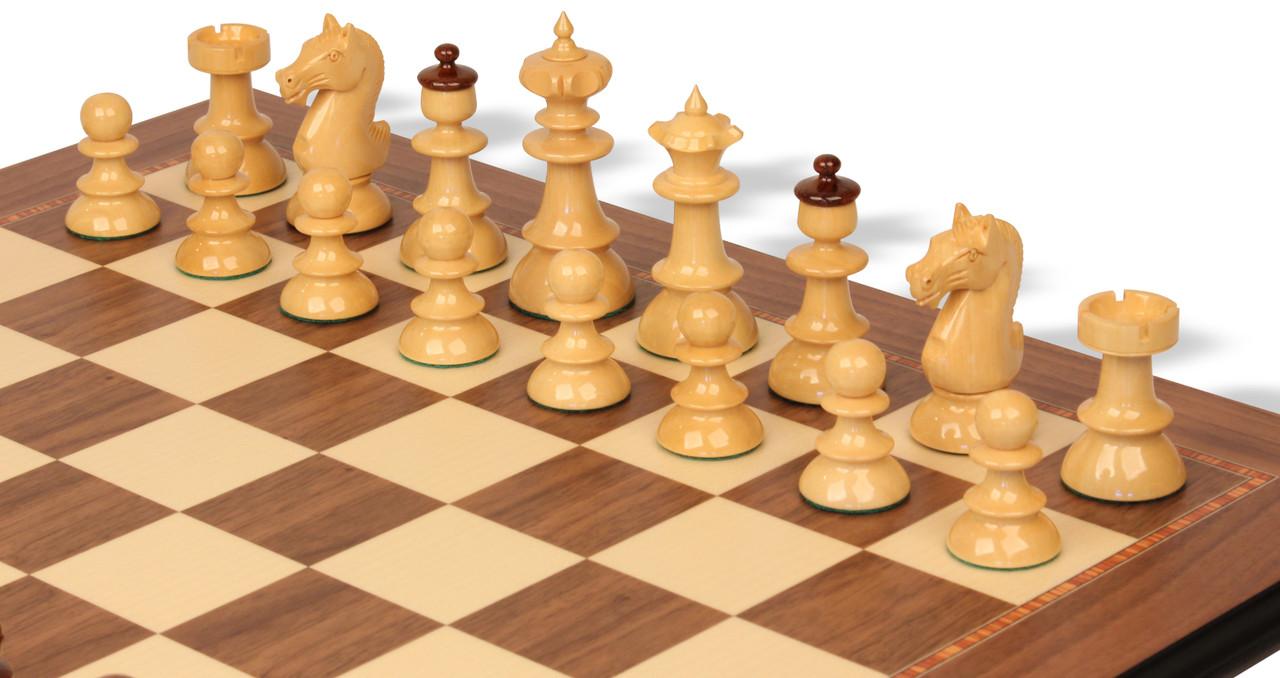 14 Folding Victorian Staunton Golden Acacia Wood 3 Chess Set - Chess –  House of Chess