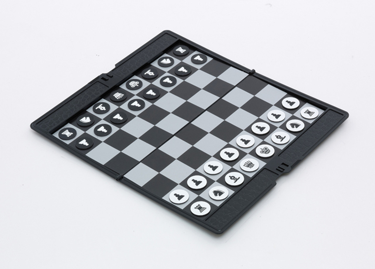 trængsler Zeal Parametre Chess & Checkers Folding Magnetic Travel Set - 14"