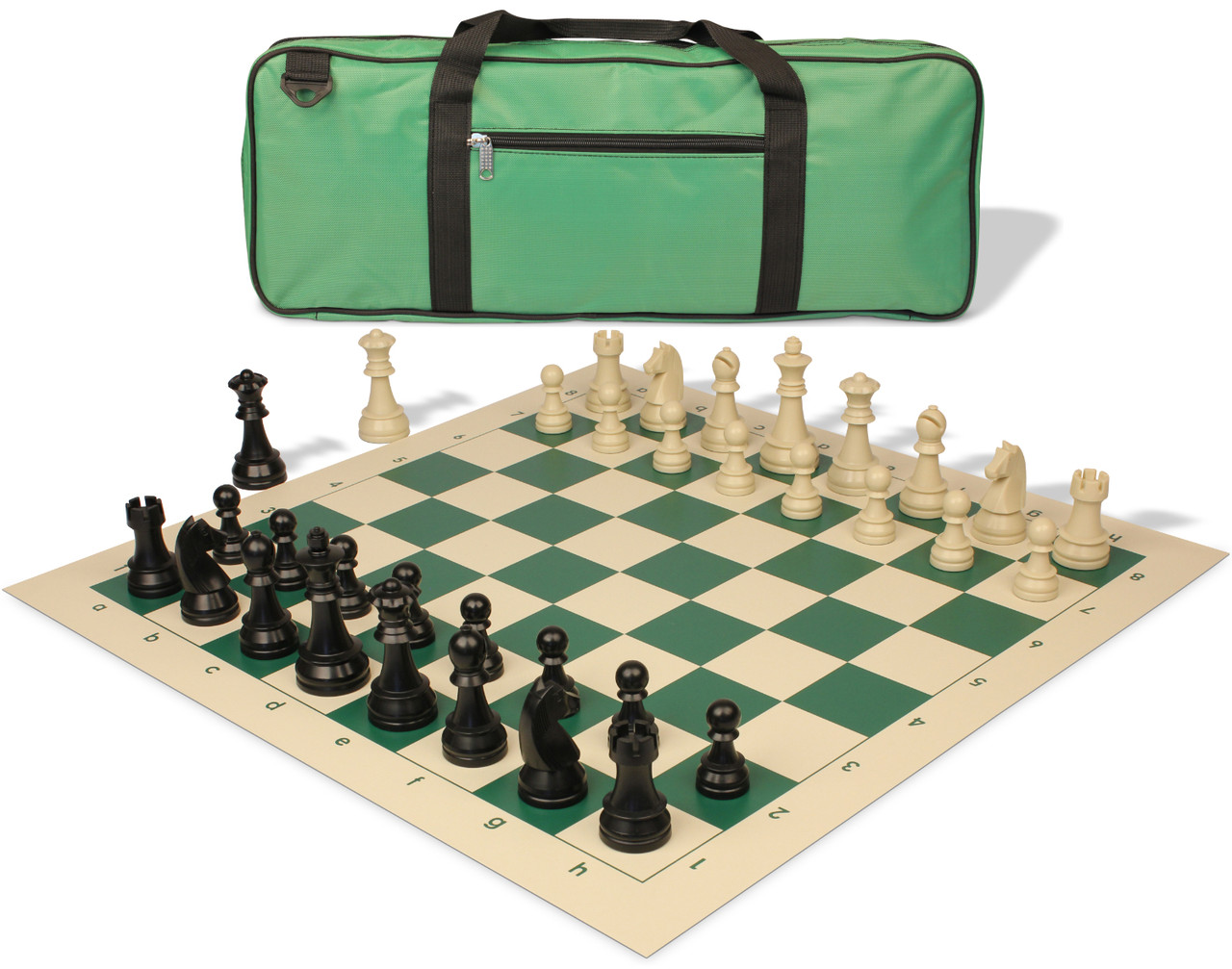Tournament Special Deluxe Carry-All Plastic Chess Set - Black