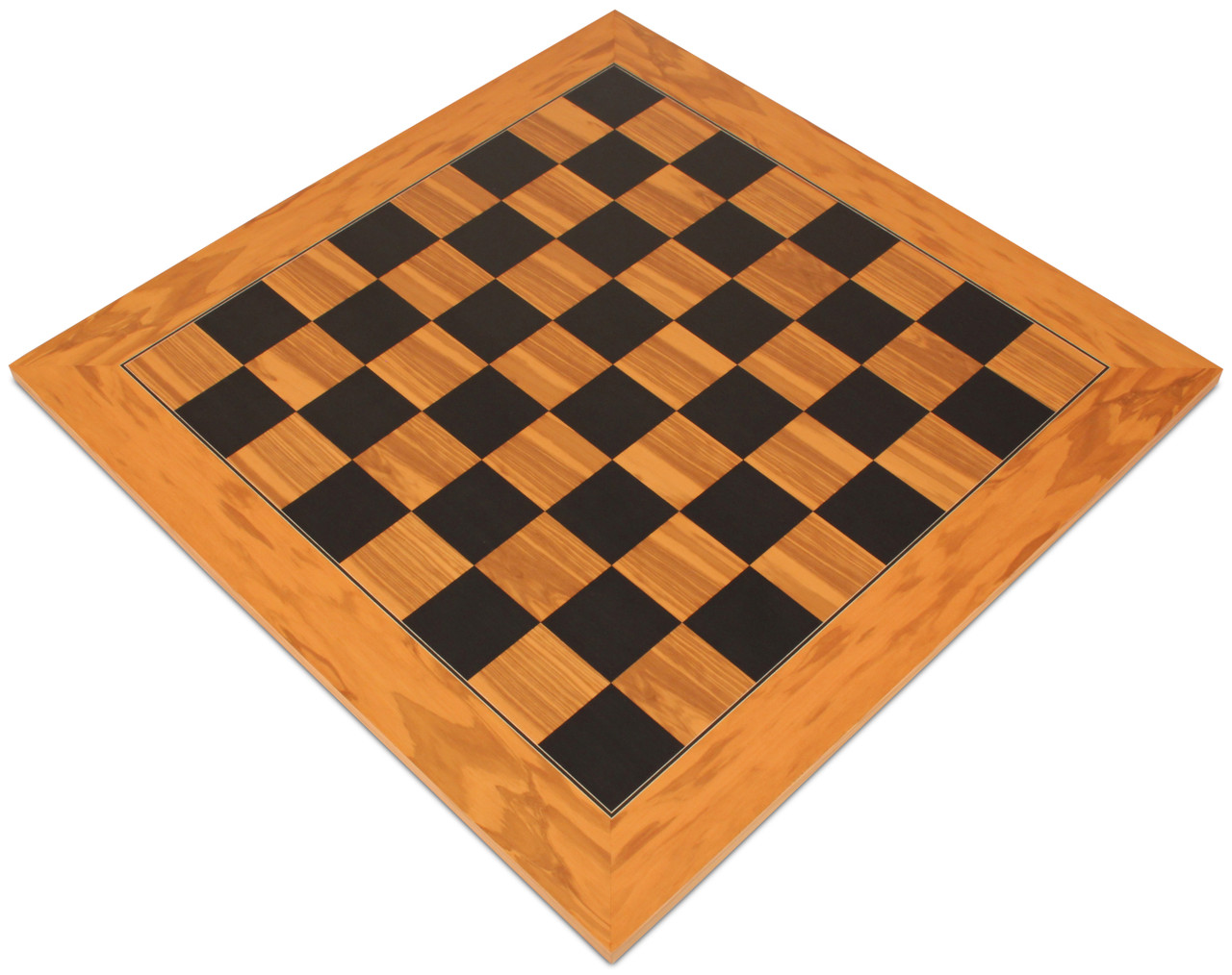 Chess Board – Black & Ash Burl – 1.75” Squares – The Chess Store