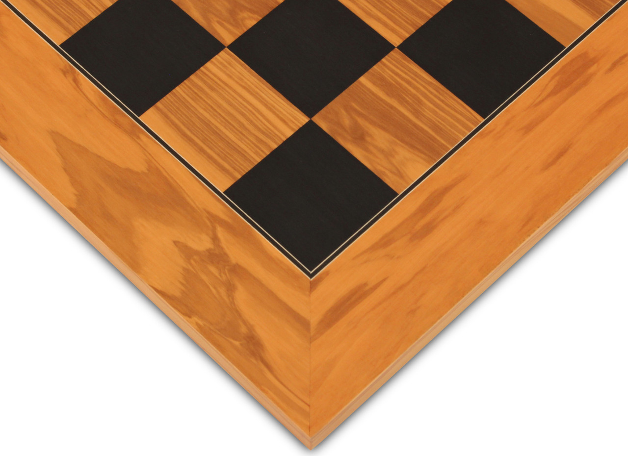 20 Large Olivewood & Wengue Inlaid Wooden Chess Board with 2 Squares