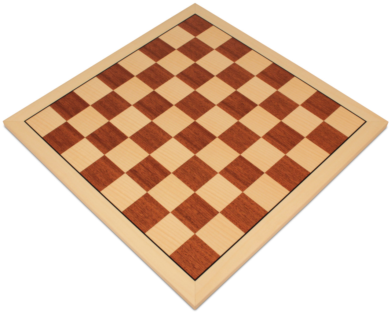 Sycamore & Mahogany Classic Chess Board - 1.75 Squares - The Chess Store