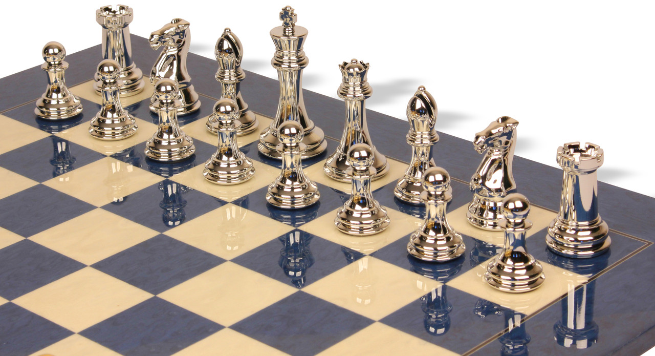 Wholesale  Metal Chess Set Acrylic Plating Gold Silver Chess