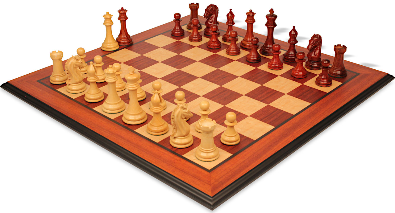 Archbishop & Chancellor ,Capablanca Chess Game,The Parker Bridle Series ,  Boxwood & Padauk , 4.25 King with 2.25 Square Collector Series 10x10  Chess