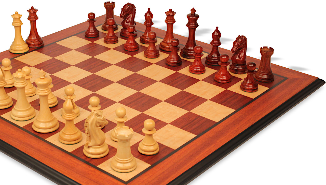 The Craftsman Series Chess Set Padauk & Boxwood Pieces with