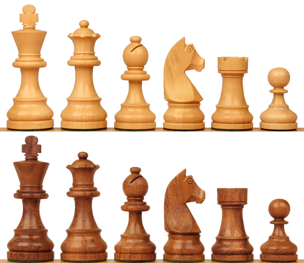 その他 Golden Checkmate (85) Queen's Gambit Chess Set - Golden Rosewood & Boxwood Pieces - 3.75