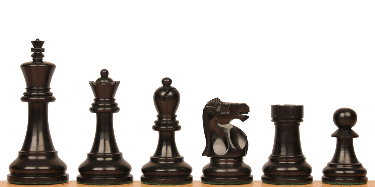 Reykjavik Series Chess Set with Ebonized & Boxwood Pieces- 3.75