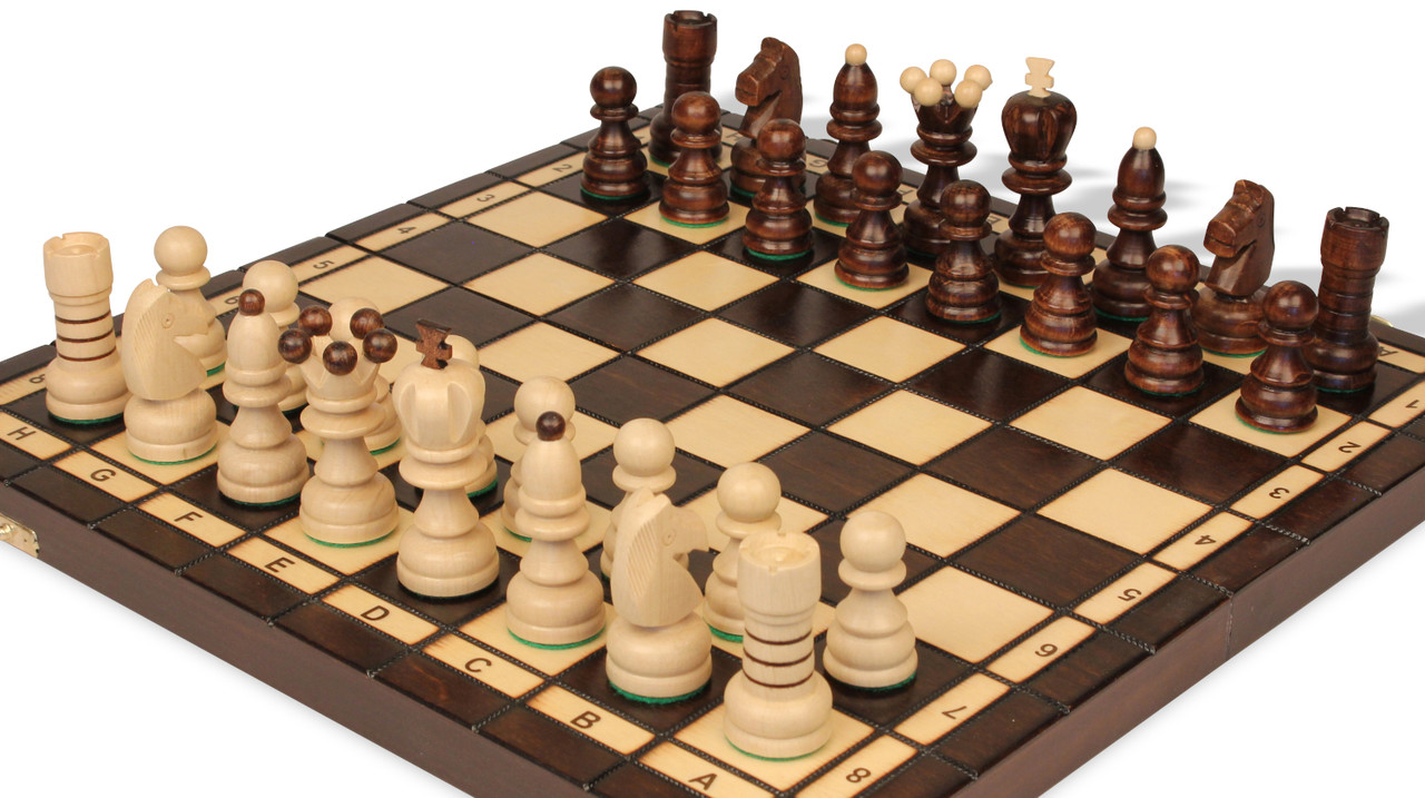 Brown Wooden Chess Board Set, 10inch