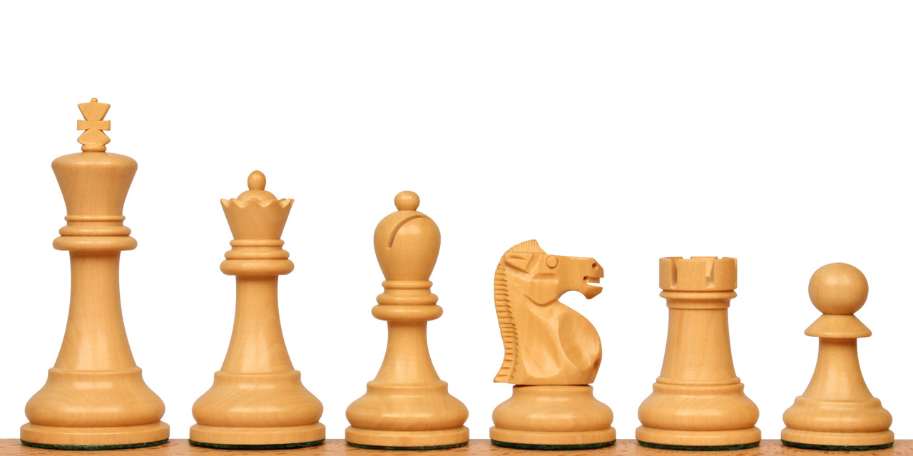 Classic Series chess set , Boxwood & Ebonized , 5 King with 2.25 Square  Beveled series chess board