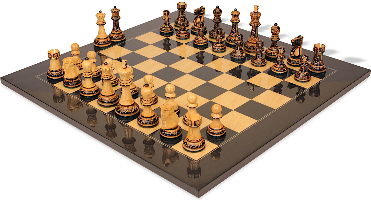 ■新品■ Arc of CHESS 全アルバム六枚セット Reykjavik Series Chess Set Burnt Boxwood Pieces with Black & Ash