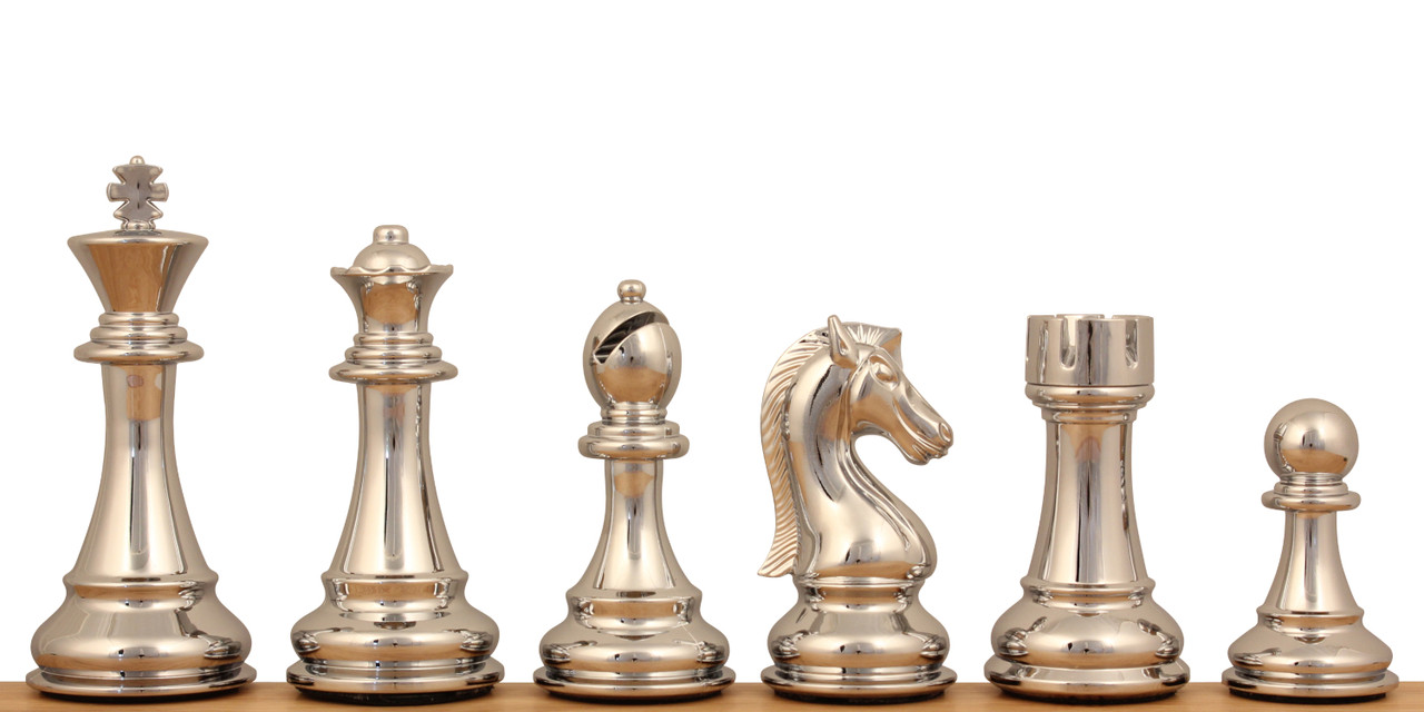 king＆prince　セット King's Knight Series Triple-Weighted Resin Chess Set - Gold
