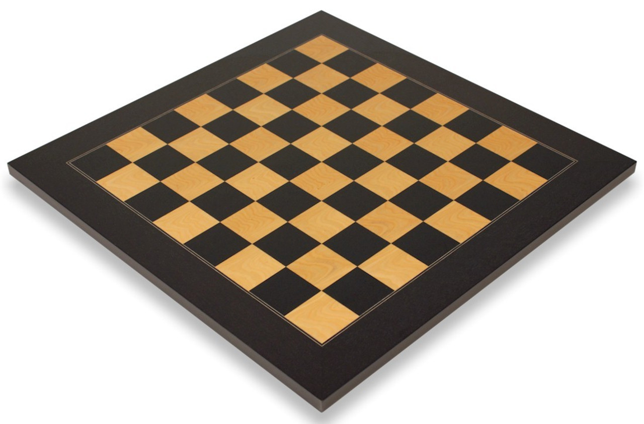 Chess Board Inlaid Wooden Flat Board Game Mahogany & Maple 