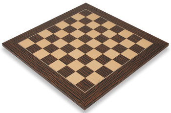 Tiger Ebony & Maple Deluxe Chess Board - 1.5" Squares