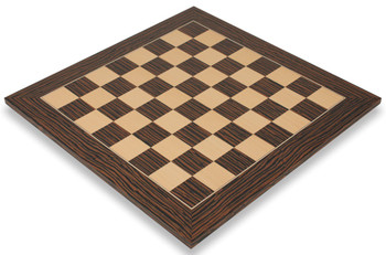 Tiger Ebony & Maple Deluxe Chess Board - 2.125" Squares