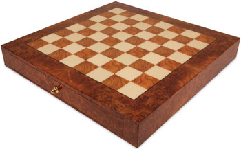 Italfama Elm Burl & Erable Chess Case with Drawer