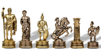 Small Romans Metal Theme Chess Set By Manopoulos