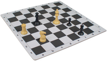 Floppy Chess Board Black & Buff - 2.25" Squares