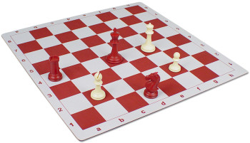 Floppy Chess Board Red & Buff - 2.375"