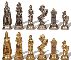 Mary Stuart Queen of Scots Theme Metal Chess Set by Italfama - Themed Chess Pieces Chess Pieces