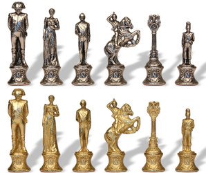 Napoleon Theme Metal Chess Set by Italfama