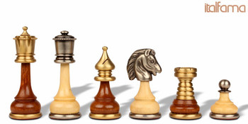 Persian Brass & Wood Chess Set