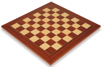 Mahogany & Maple Deluxe Chess Board - 2.375" Squares