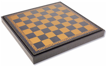 Italfama Blue & Gold Leatherette Chess Board & Tray - 1.75" Squares