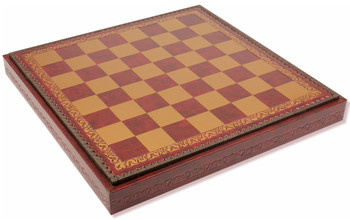 Italfama Red & Gold Leatherette Chess Case - 1.75" Squares