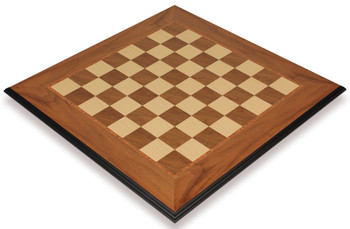 Walnut Maple Molded Edge Chess Board 2 Squares