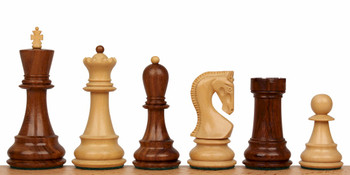 Yugoslavia Staunton Chess Set In Rosewood & Boxwood - 3.87" King