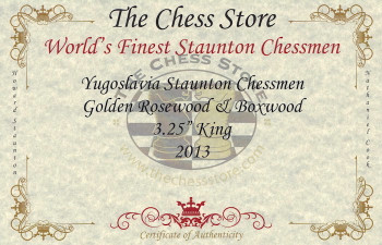 Zagreb Series Chess Set with Golden Rosewood & Boxwood Pieces - 3.25" King