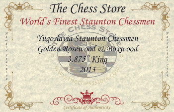 Zagreb Series Chess Set with Golden Rosewood & Boxwood Pieces - 3.875" King