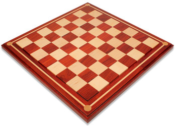Mission Craft African Padauk and Maple Solid Wood Chess Board with 2 inch Squares - Wood Chess Boards Chess Boards