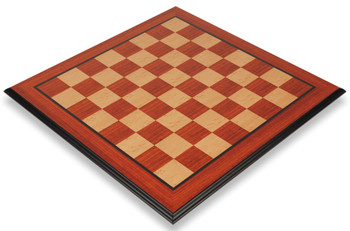 Padauk & Maple Molded Edge Chess Board - 2" Squares